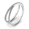 Modern Crossover Ring - View 3 Modern crossover ring with braided detail