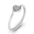 Modern Flair Ring with a central seven-stone round cluster