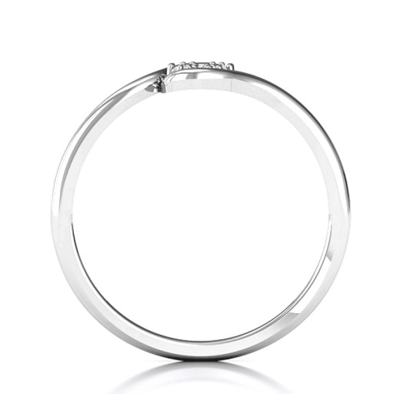 Modern Flair Ring with a central seven-stone round cluster