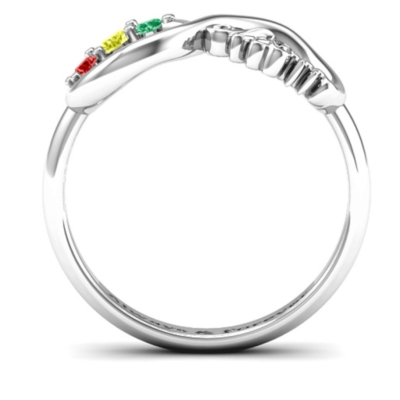 Mom's Infinite Love Ring with 2 to 10 Stones Mom's Infinite Love Ring with 2 to 10 stones
