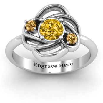 Multi Stone Love Knot Ring Multi Stone Love Knot Ring