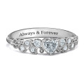 Natural Beauty Leaf Ring with Accents personalised birthstone ring