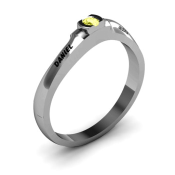 Open Bezel Set Swirl Ring Open Bezel Set Swirl Ring