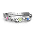 Organic Leaf Accented Band Organic Leaf Accented Band personalised ring