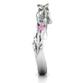 Organic Leaf Accented Band Organic Leaf Accented Band personalised ring
