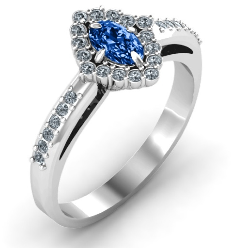 Oval Cluster with Shoulder Accents Ring Oval Cluster with Shoulder Accents Ring product image