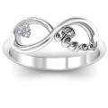 Peace Infinity Ring with Round Stone Peace Infinity Ring with a round stone