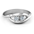 Perfect Pair Couple’s Ring Perfect Pair Couple’s Ring with two round stones