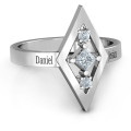 Playing with Diamonds Ring Playing with Diamonds Ring with a diamond-shaped three-stone design