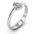 Pomegranate Ring with Chai symbol and round stone