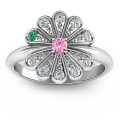 Pretty As A Peacock personalised birthstone ring
