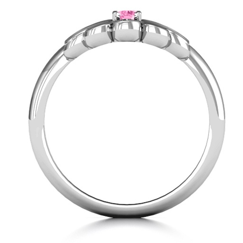Pretty As A Peacock personalised birthstone ring view