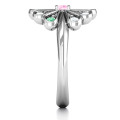 Pretty As A Peacock personalised birthstone ring view