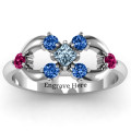 Princess Centre Infinity Ring Princess Centre Infinity Ring with square centre stone and surrounding round stones
