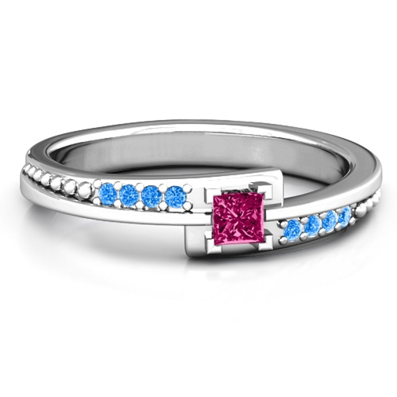 Princess Cut Ring with Accents Princess cut ring with accent stones