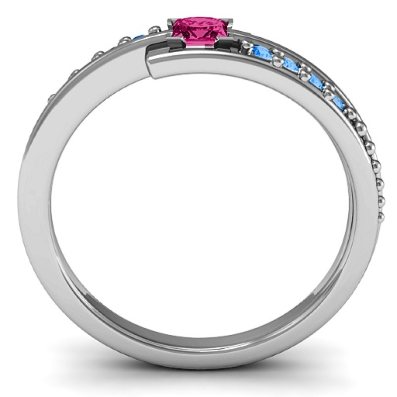 Princess Cut Ring with Accents Princess cut ring with accent stones product view