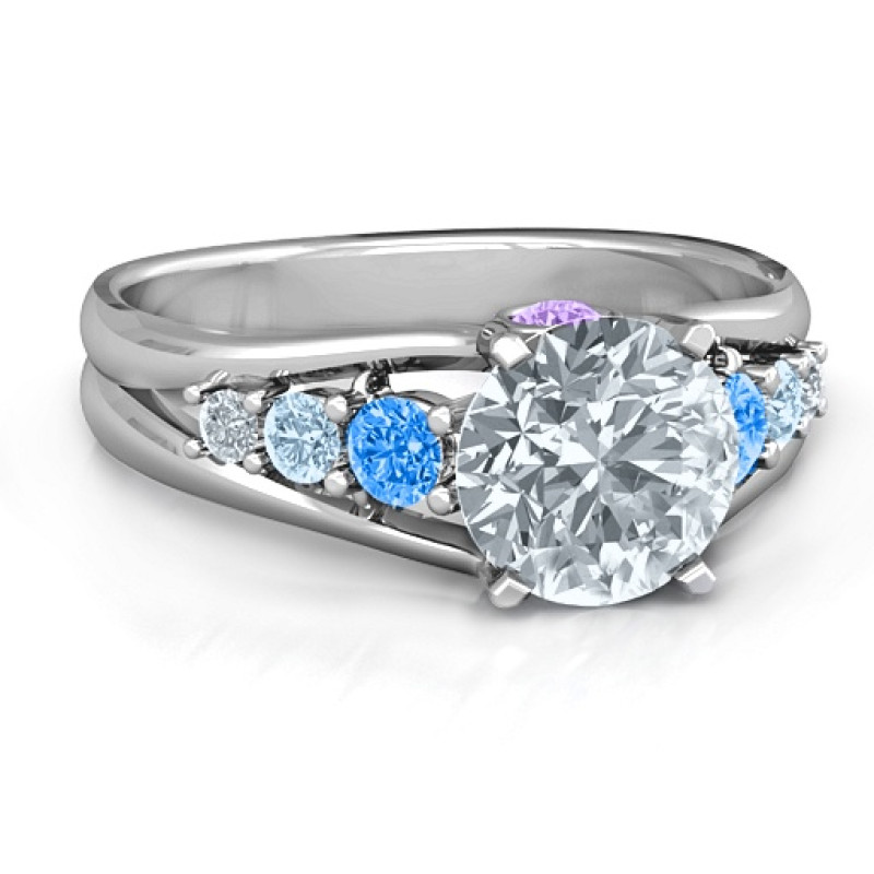 Radiant Love Ring with Collar Gems Radiant Love Ring with Collar Gems