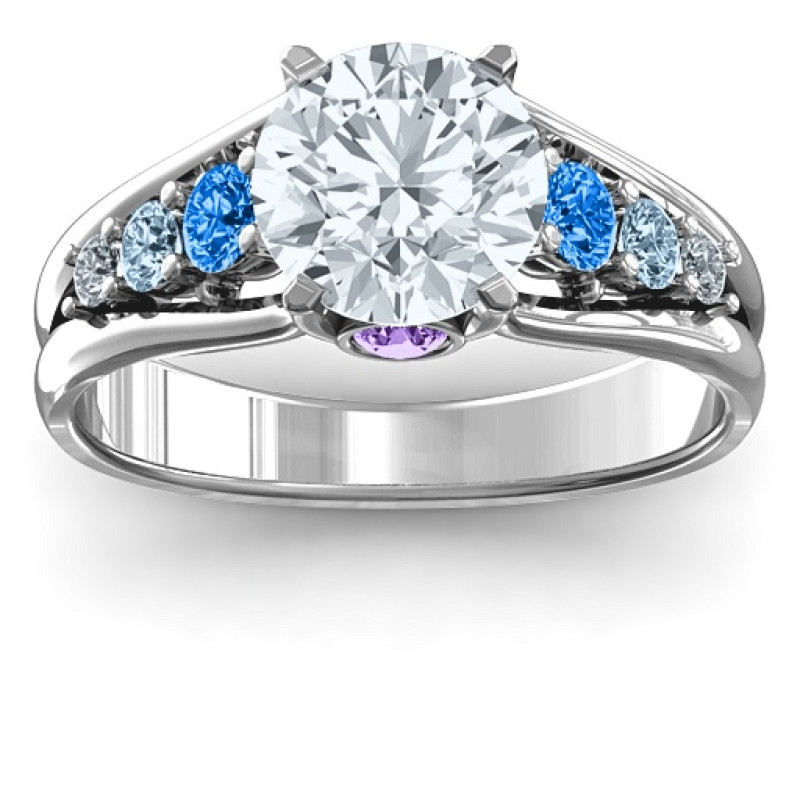 Radiant Love Ring with Collar Gems Radiant Love Ring with Collar Gems product image