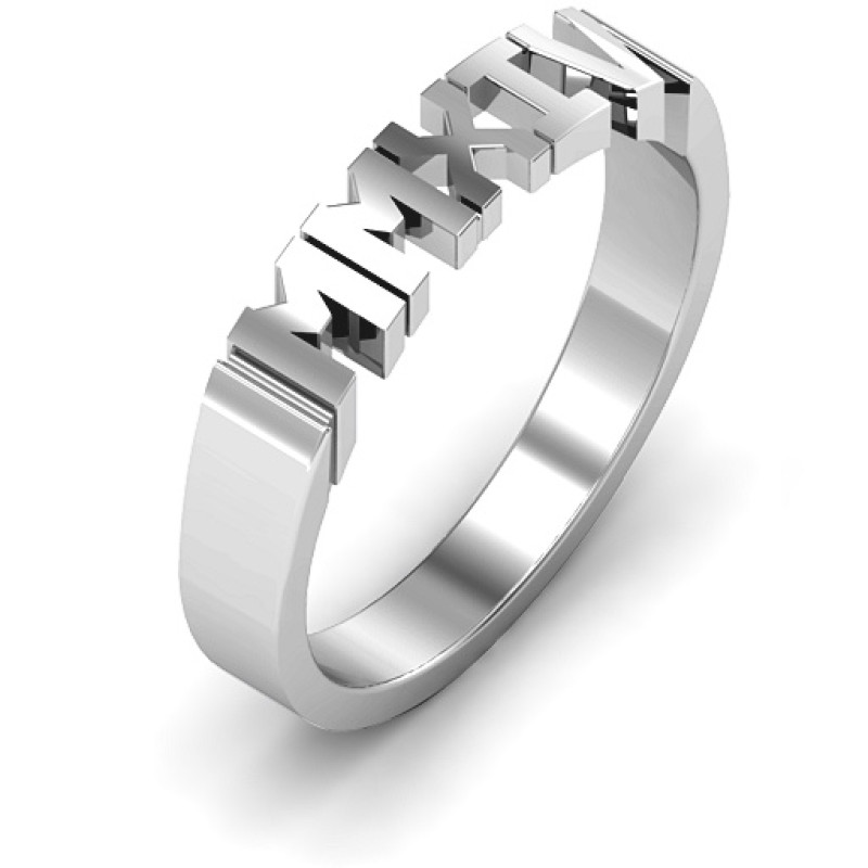 Roman Numeral Unisex Graduation Ring Roman numeral unisex graduation ring product image