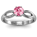 Round Solitaire Figure 8 Shank Ring product view
