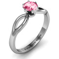 Round Solitaire Figure 8 Shank Ring product view