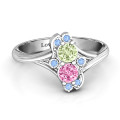 Sense of Style Two Stone Ring with two round centre stones