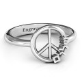 Shalom Peace Ring Shalom Peace Ring with three-dimensional Hebrew lettering for peace