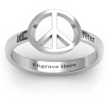 Shanti Peace Ring Shanti Peace Ring with peace symbol within a circle