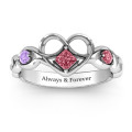 Shimmering Infinity Princess Stone Heart Ring Shimmering Infinity Princess Stone Heart Ring product view