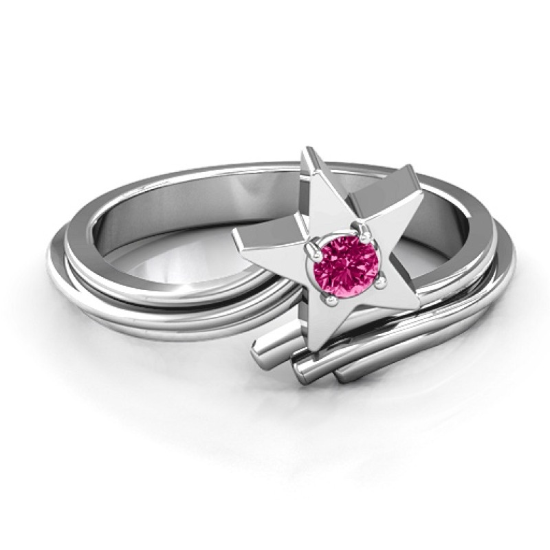 Shooting Star Ring Shooting Star Ring with a round centre stone