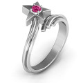 Shooting Star Ring Shooting Star Ring with a round centre stone