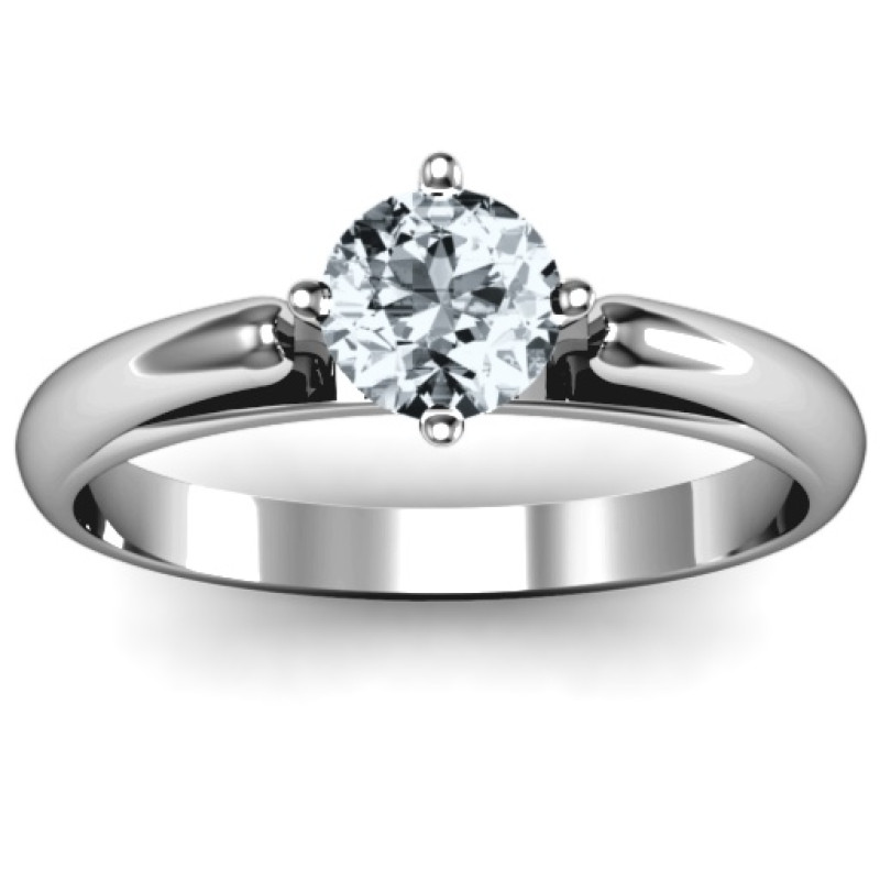 Ski Tip Solitaire Round Ring view Ski Tip Solitaire Round Ring product view
