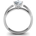 Ski Tip Solitaire Round Ring view Ski Tip Solitaire Round Ring product view