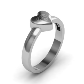 Small Engraved Monogram Heart Ring Small Engraved Monogram Heart Ring