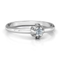 Solitaire Gemstone Ring in a Scalloped Setting Solitaire gemstone ring with a scalloped setting