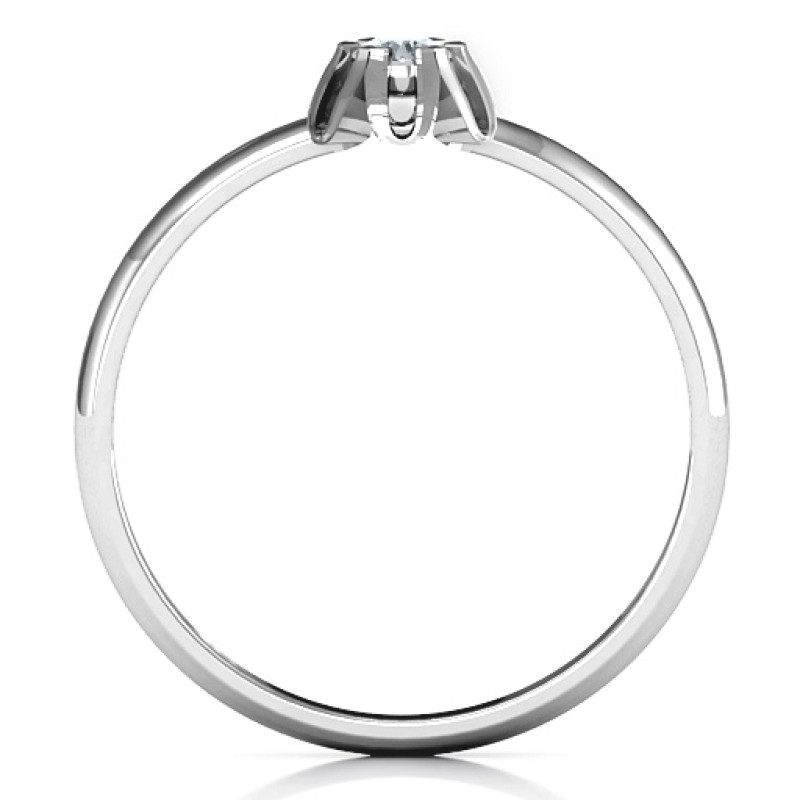 Solitaire Gemstone Ring in a Scalloped Setting Scalloped setting solitaire gemstone ring