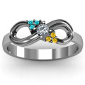 Solitaire Infinity Ring with Accents Solitaire Infinity Ring with Accents product view