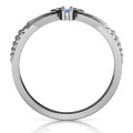 Sparkling Swan Ring Heart Detail Sparkling Swan Ring with heart-detailed wings