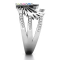 Sparkling Swan Ring Band Detail Sparkling Swan Ring band view