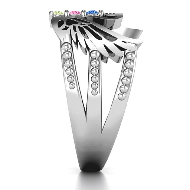 Sparkling Swan Ring Band Detail Sparkling Swan Ring band view