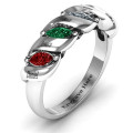 Spiral Marquise Row Ring detail view