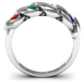 Spiral Marquise Row Ring side view