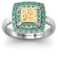 Splendid Double Halo Princess Ring Splendid Double Halo Princess Ring product view
