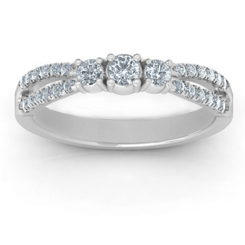 Split Shank Past, Present and Future Ring Split Shank Past, Present and Future Ring