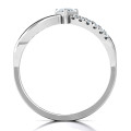Split shank heart promise ring product view