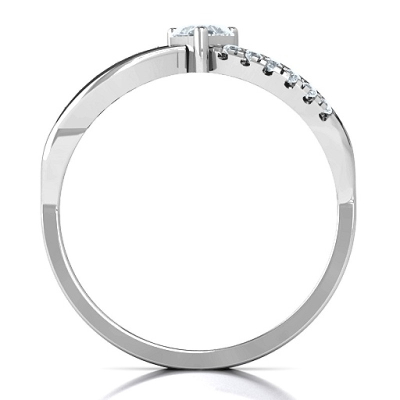 Split shank heart promise ring product view