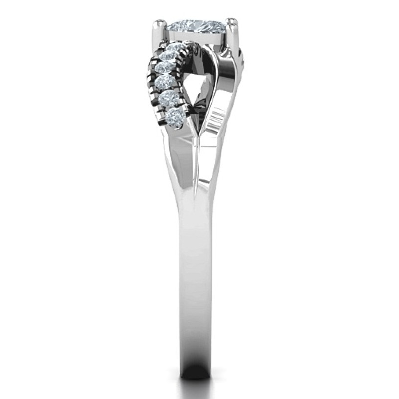 Split shank heart promise ring product view