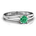 Split shank solitaire ring