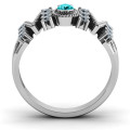 Split Shank Stone Filled MOM Ring Detail view of the Split Shank Stone Filled MOM Ring