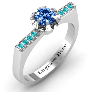 Square Shoulder with Illusion Setting Ring Square Shoulder with Illusion Setting Ring